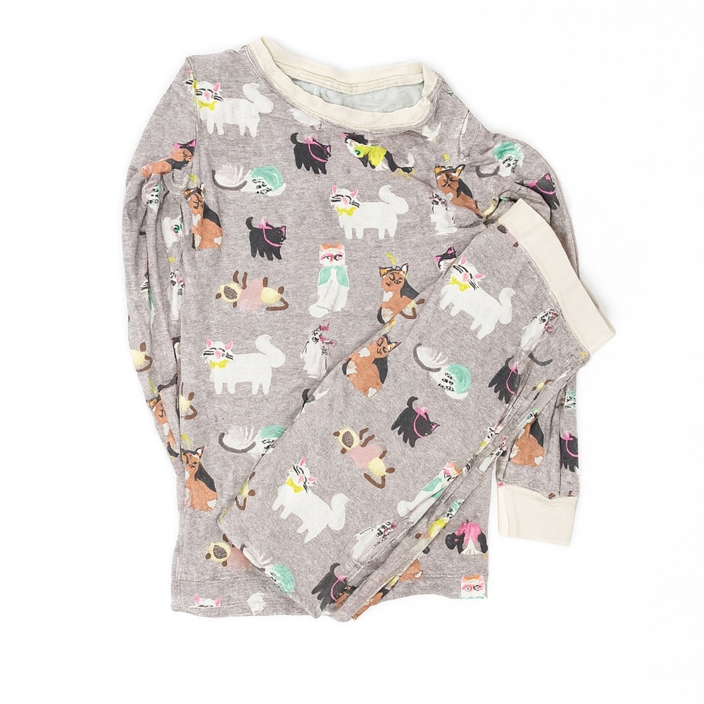 🐾 Little Sleepies “Gray Kittens” Long Sleeve Pajama Set (4T)